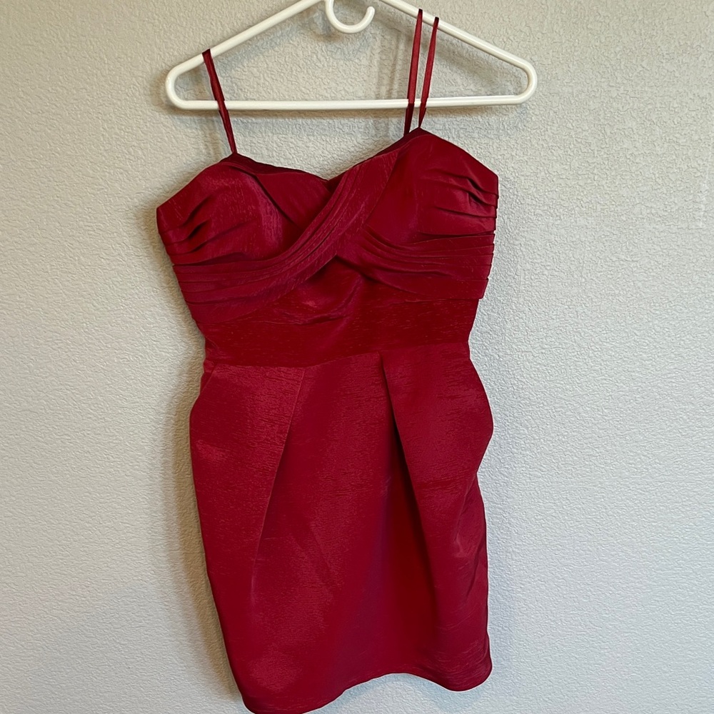 BCBGeneration Strappy Red Mini Dress